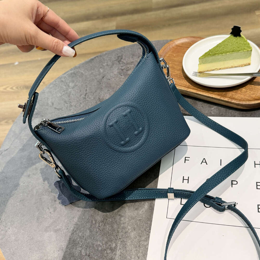 lunch Hot Hot box genuine leather bag, women's new versatile handbag, H home style original silver buckle bag, handbag,