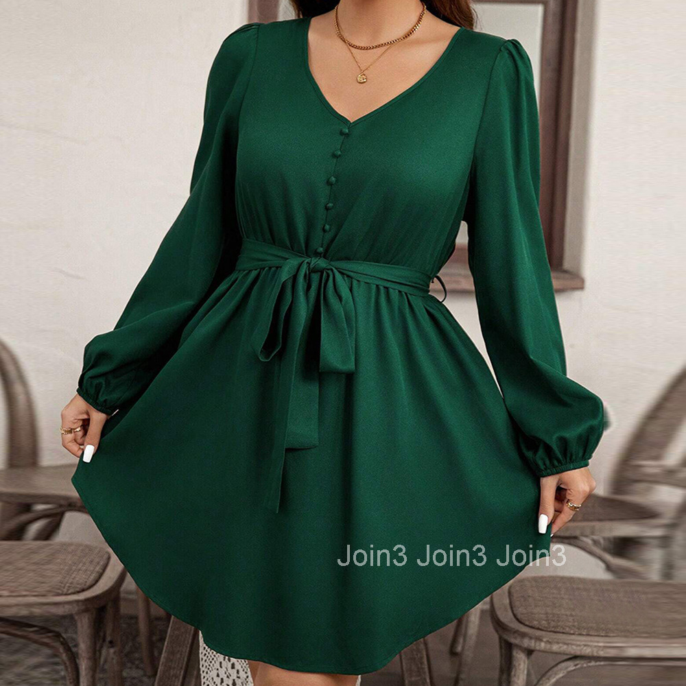 Plus Size Womens Clothing Intellectual Style Dress Autumn and Winter Age Reducing Temperament High Waist Pure Desire Short Skirt