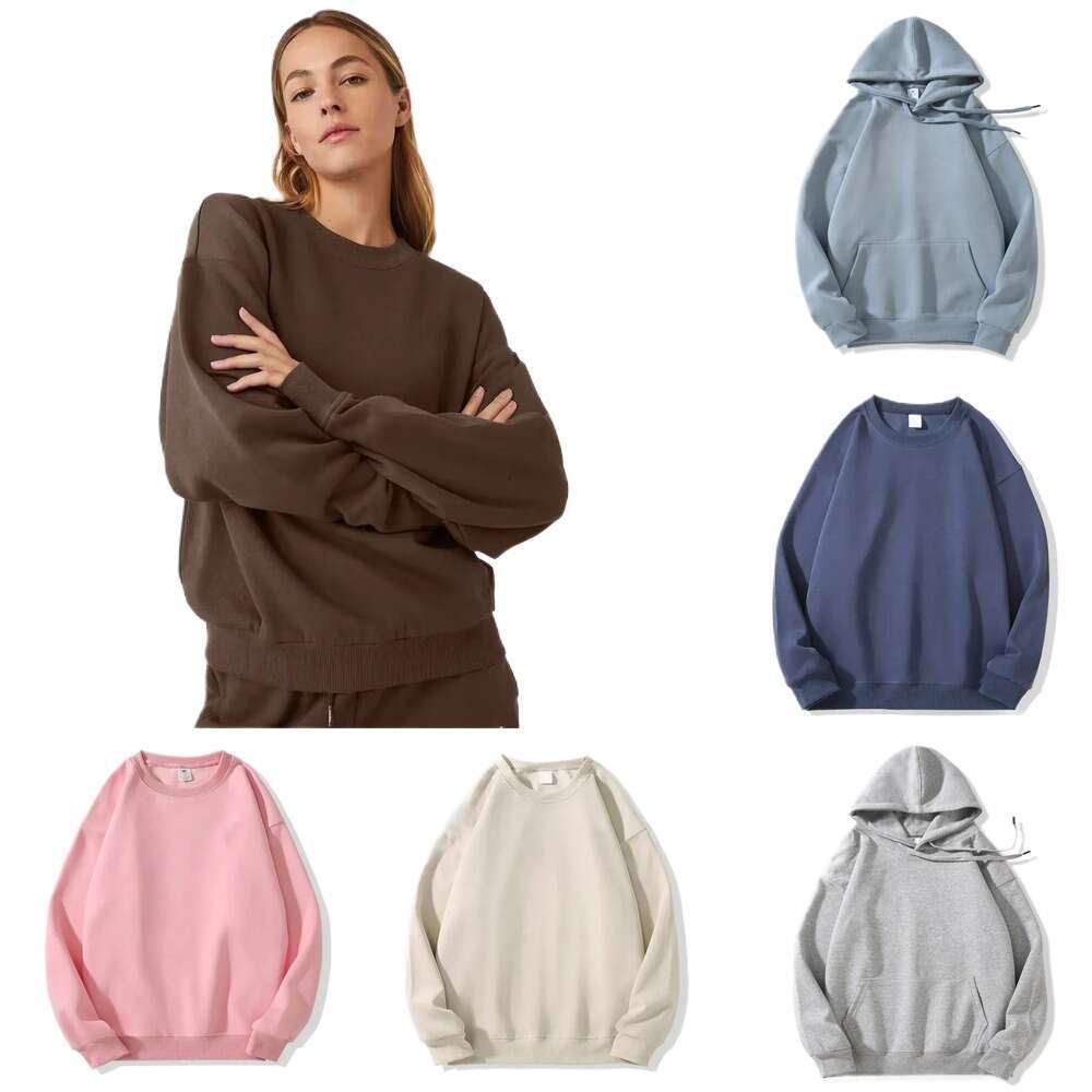 Women Yoga Outfit Oversized Sweatshirts Loose Long Sleeve Fitness Workout Hoodies Crew Neck Blouse Summer Short Sleeve Tops Casual Streetwear Sportswe