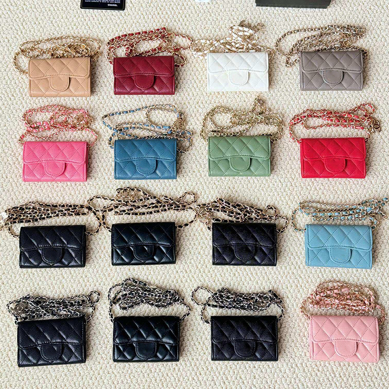 Card Bag Mini Purse Designer Bag Mini Cf Chain Bag Wallet Clutch Bag Luxury Bag Vanity Bag Caviar Cowhide Women's Bag Mini Tote Crossbody Bag