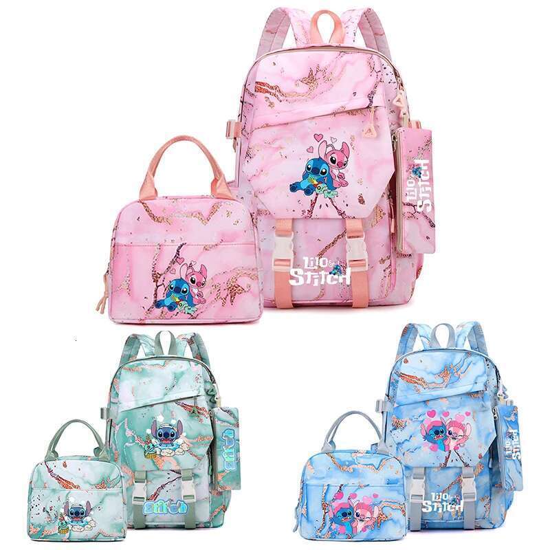 3pcs Backpack, Pencil Case, Foldable Insulated Cooler Lunch Bag, Large Capacity Schoolbag, Casual Daypack For Daily Use