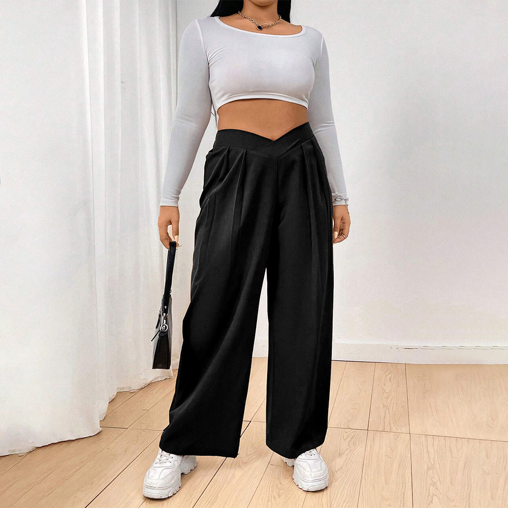 Womens Loose Casual Pants Comfortable Home Pants Solid Color Casual Wide Leg Sports Pants