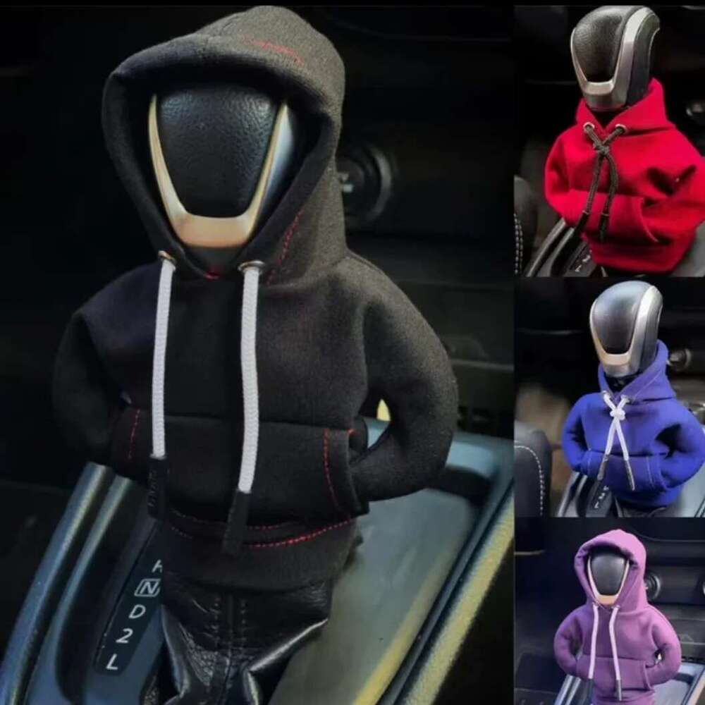 Stick Mini Hoodie Universal Shift Cover Knob Handle Decoration Gear Shifter Knobs Sweatshirt Car Interior Decor