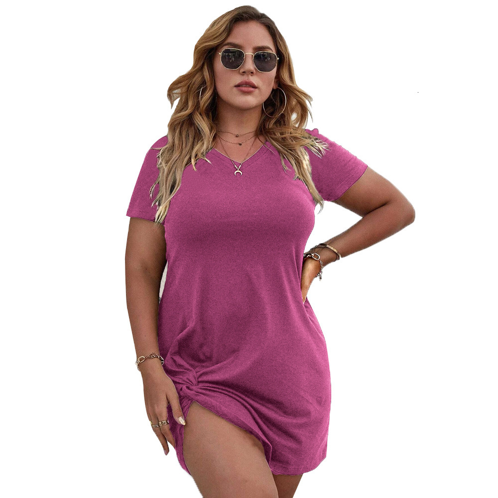 Spring New Slim Fit Hip Hugging Skirt Sexy Spicy Girl Pleated Tight Fitting Solid Color Short Sleeved Temperament Dress