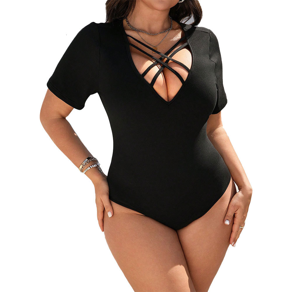 Large Size Womens Fashionable Casual Jumpsuit Summer New High Waisted Three Part Tapered Pants