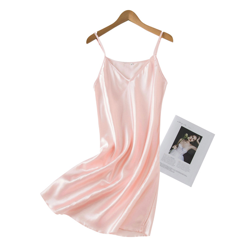 LW8260 Summer pure color ice silk simulation silk bridal gown inner wear ladies suspender skirt adjustable