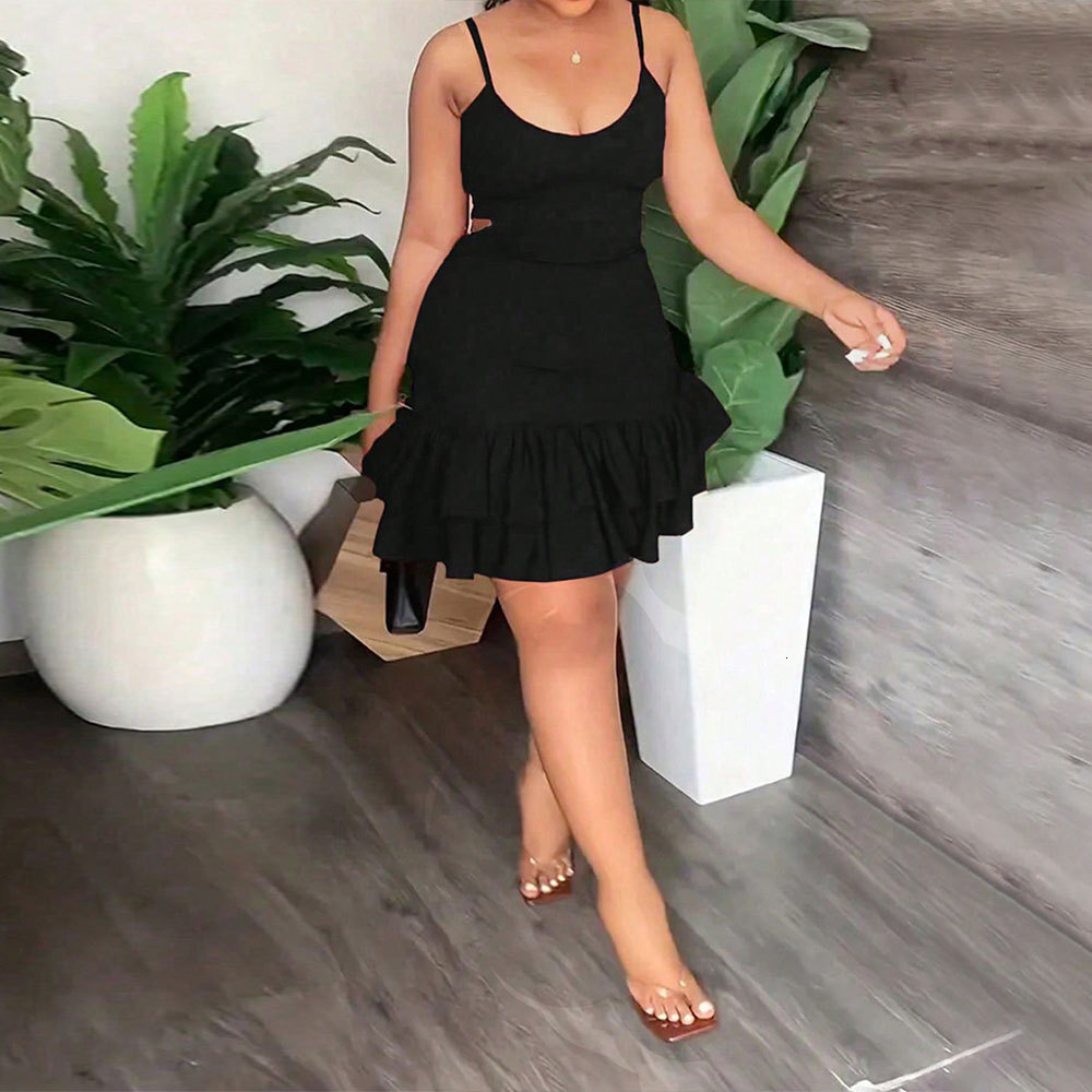 Large Size Womens 202 Spring/summer New Versatile Commuting Style Dress Slim Fit Waist Cinching Short Skirt