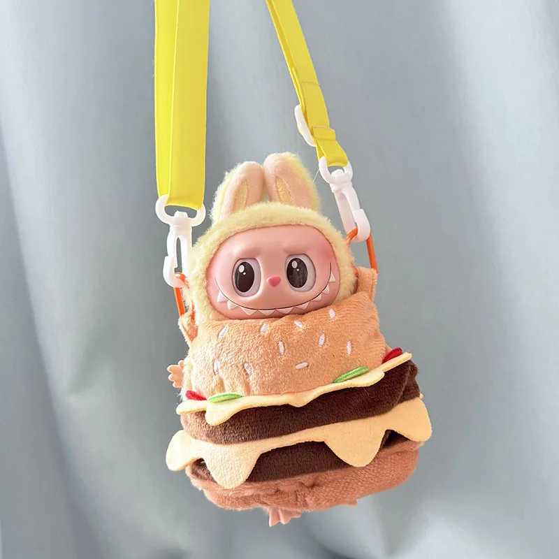 Labubu 17cm Dolls Clothes The Monsters Outfit Accessories Clothing Hot Dog And Hamburger V1 V2 Can Wear Original Design Free shipping