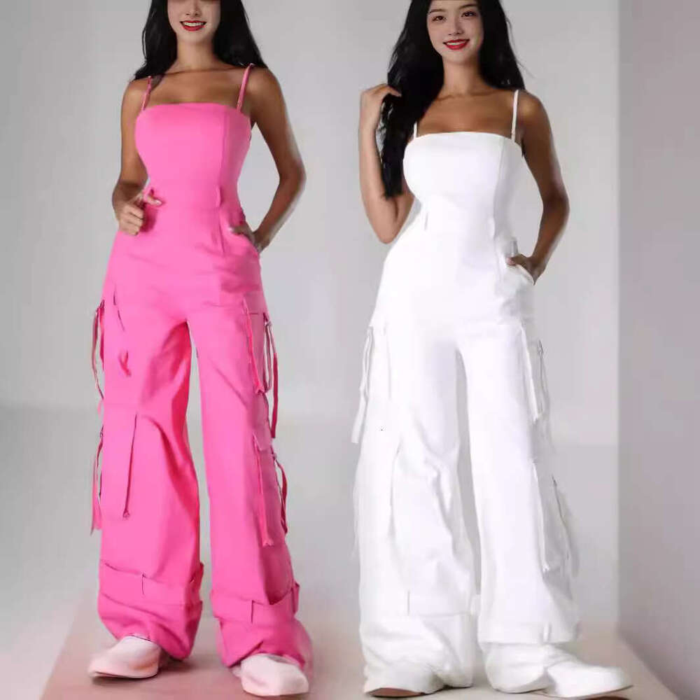 Wide Leg Jumpsuit HX Women S Camisole Slim Fit Age Reducing Slimming And Fashionable Multi Bag Jumpsuit