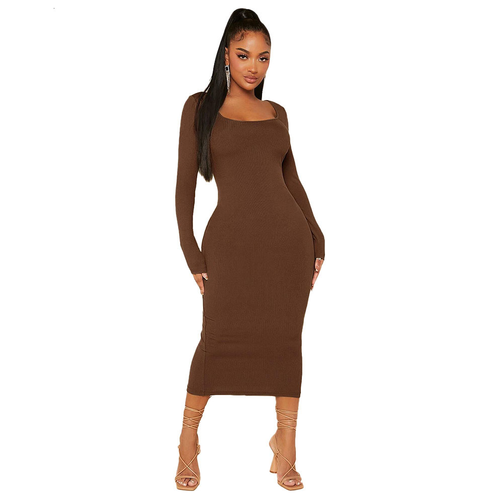 Plus Size Womens Ladies Style Dress Autumn and Winter Simple and Elegant Temperament Slim Fit Mid Length Skirt