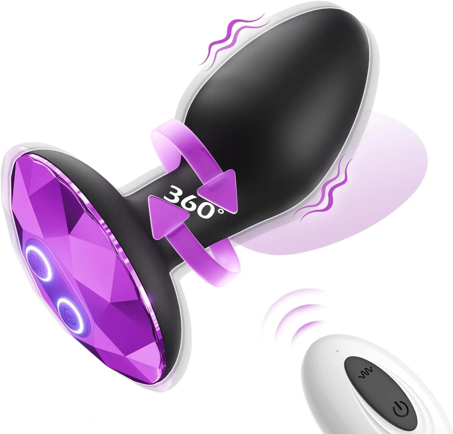 360 Remote Control Rotating Plugue Anal Vibrador Dildo Silicone Prostate Massager Anal Butt Plug Dilator Sex Toys For Women Men 250515