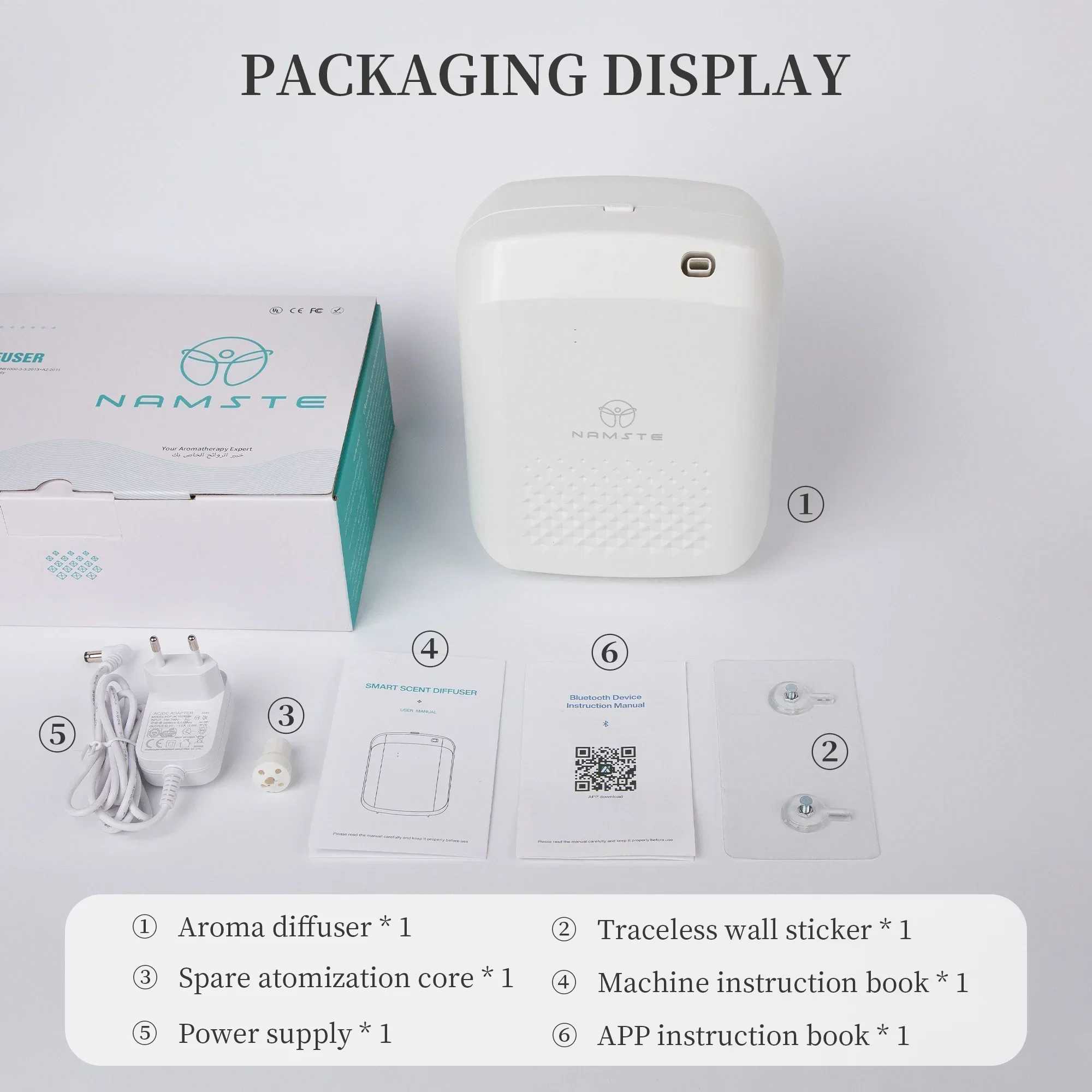 NAMSTE 1000m Aroma Diffuser Electric Aroma Oasis 400ML Essential Oil Capacity Air Freshener Bluetooth Control Incense Burner W250516