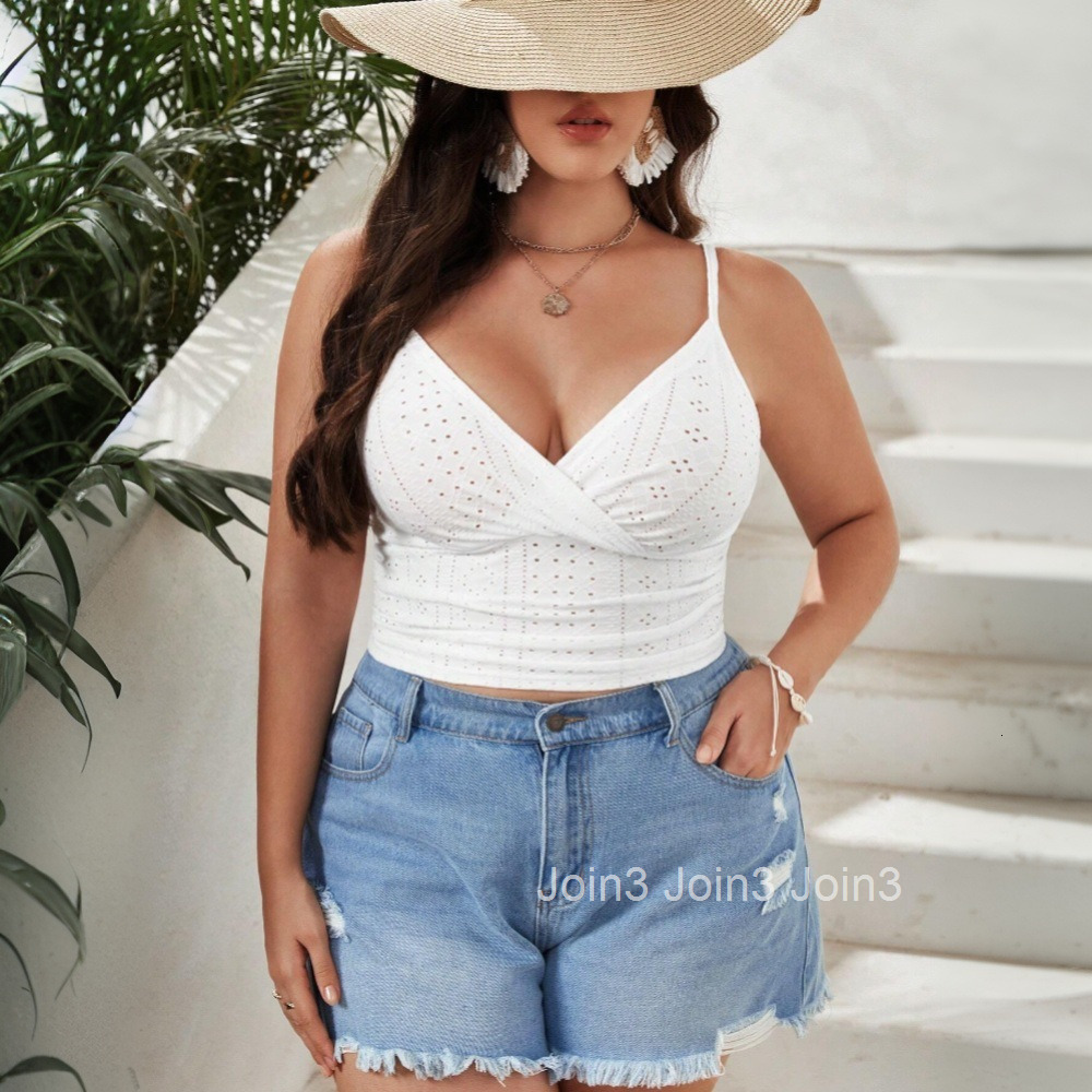 2025 Plus Size Womens Sexy Elegant Style T-shirt for Spring and Summer New Short Style Slim Fit Camisole Top