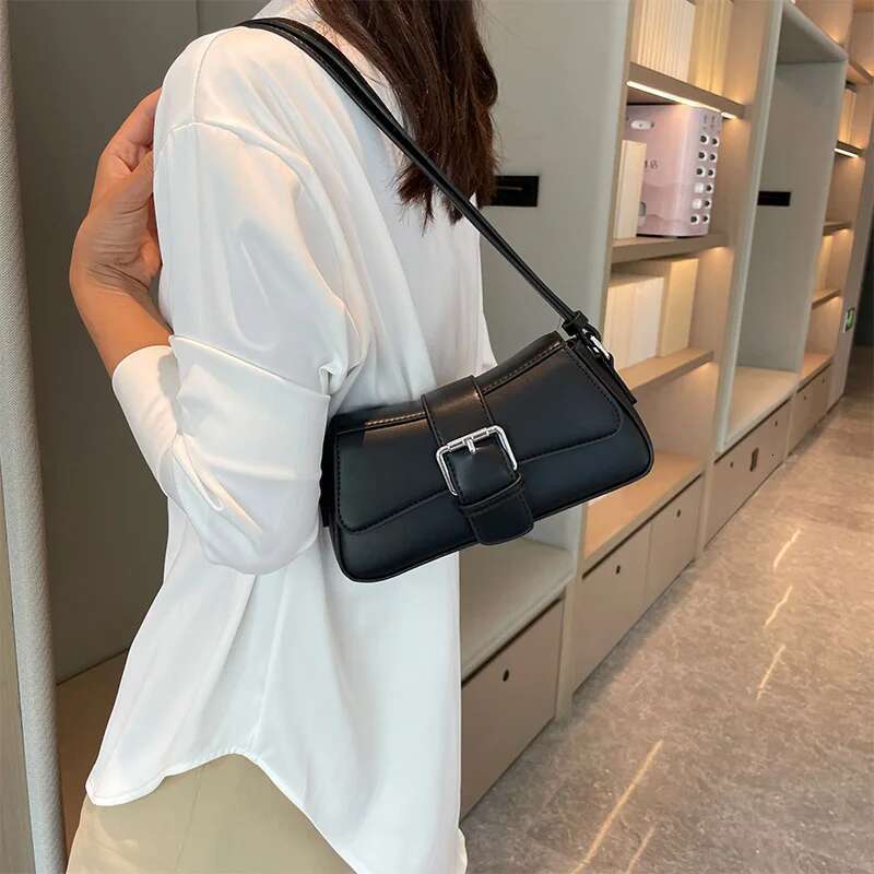 Solid color Leather Crossbody Bags For Women Brand Underarm Shoulder Bag Fashion Trend Women's Designer Handbag and Purse