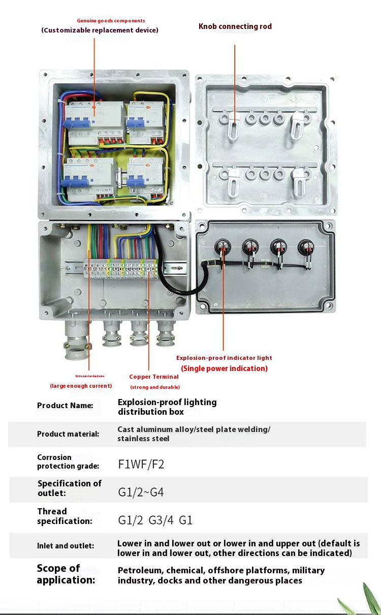 Explosion-Proof Junction Boxes Industrial Aluminium Alloy Explosion Proof Case