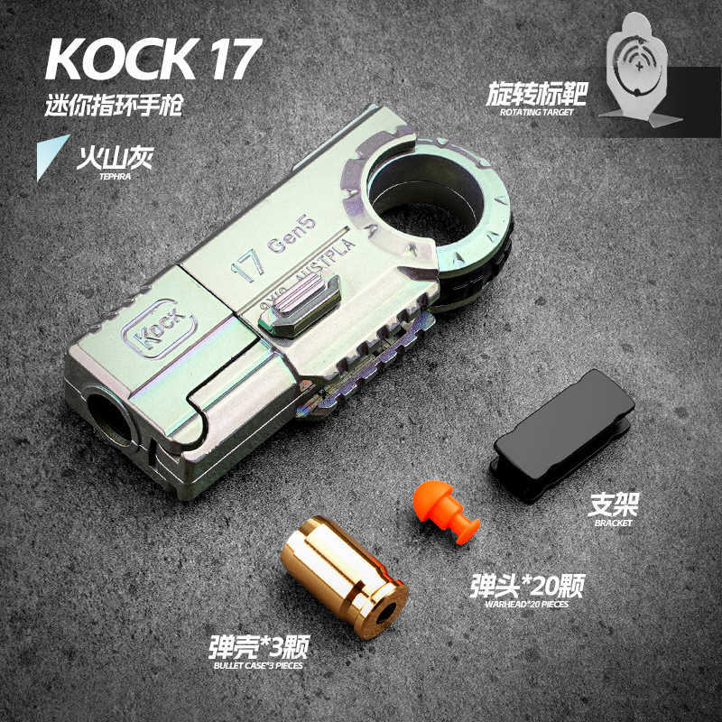 Toy gun, soft bullet mini Glock double-headed gun ring pistol, decompression alloy launcher, ejection toy wholesale y250516