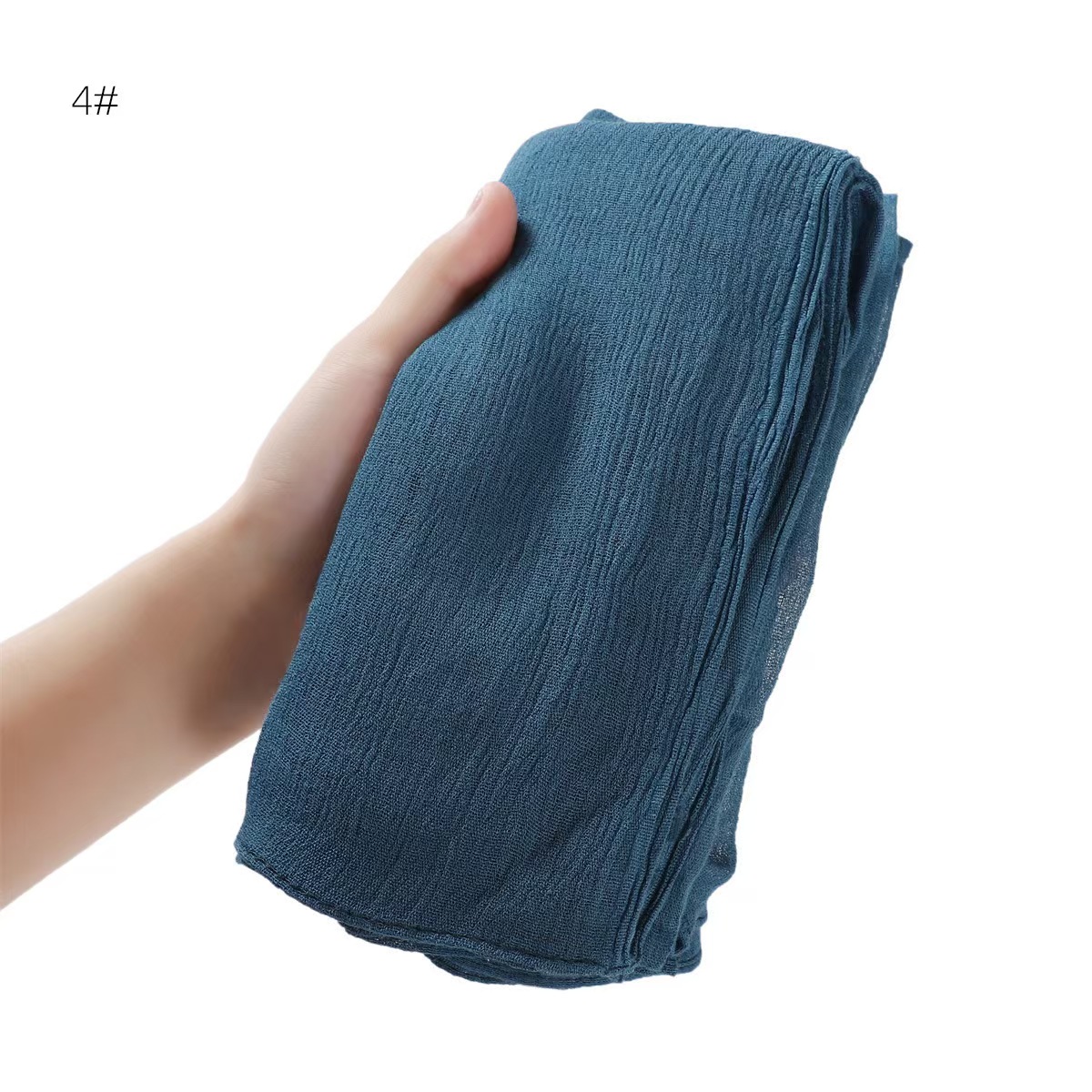 T725 solid color wrinkled rayon wrinkled long scarf pure cotton scarf headscarf large shawl multi-purpose silk scarf female