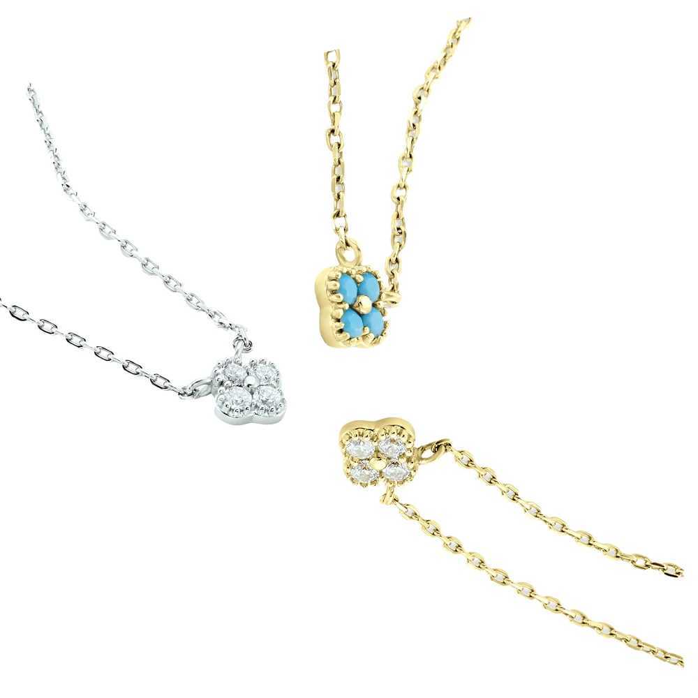 ROXI 100% 925 Sterling Silver Turquoise Crystal Petal Patter Pendant Necklaces For Wen Delicate Wedding Jewelry Collar Mujer X250516