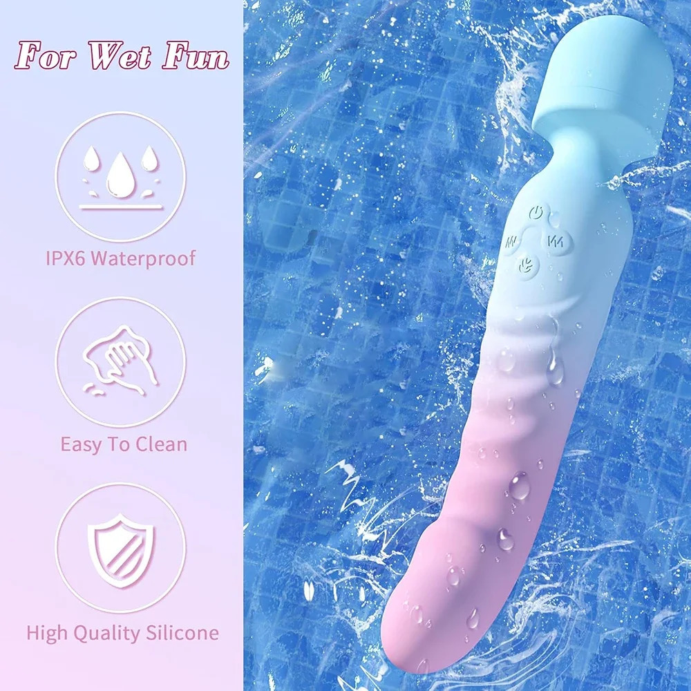 Heating Dildo Vibrator for Women Powerful AV Magic Wand Silicone Female Clitoris Stimulator Vagina Massager Adult Sex Toys 18 250515