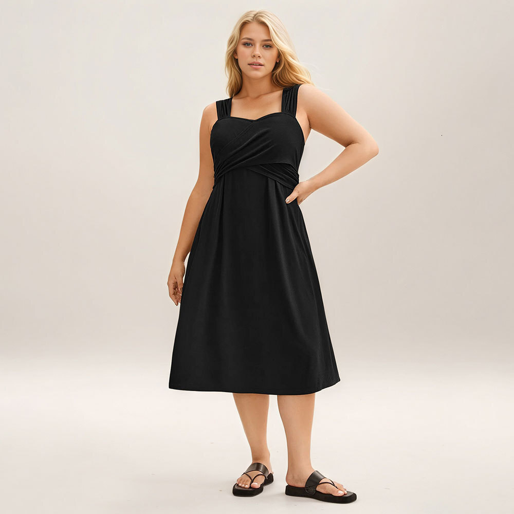 Plus Size Womens Clothing Elegant Fashionable Versatile Casual High Waist Slimming Jumpsuit Long Skirt