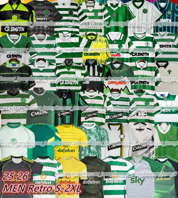 23 24 25 26 CeltsS Soccer Jersey Classic Retro 78 80 84 86 91 92 94 96 97 05 06 football shirt LARSSON SUTTON NAKAMURA KEANE ENGELS Classic Vintage DALGLISH celticfc Shirt