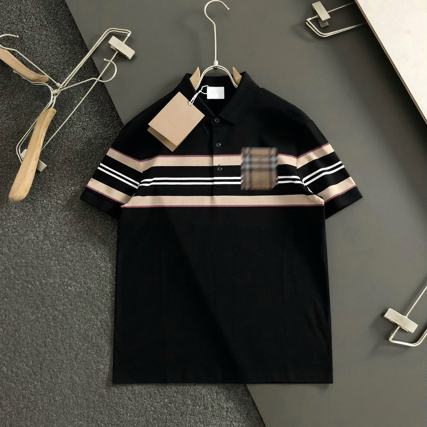 2025 Men's Polos Summer Shirt Brand Clothing Cotton Short Sleeve Business Casual Striped Designer Homme Camisa Breathable M-3XL976