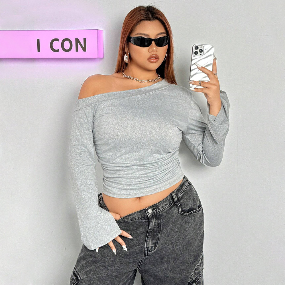 Large Womens Personalized Trendy T-shirt Autumn/winter Ins Design Sense Long Sleeve Interior Top
