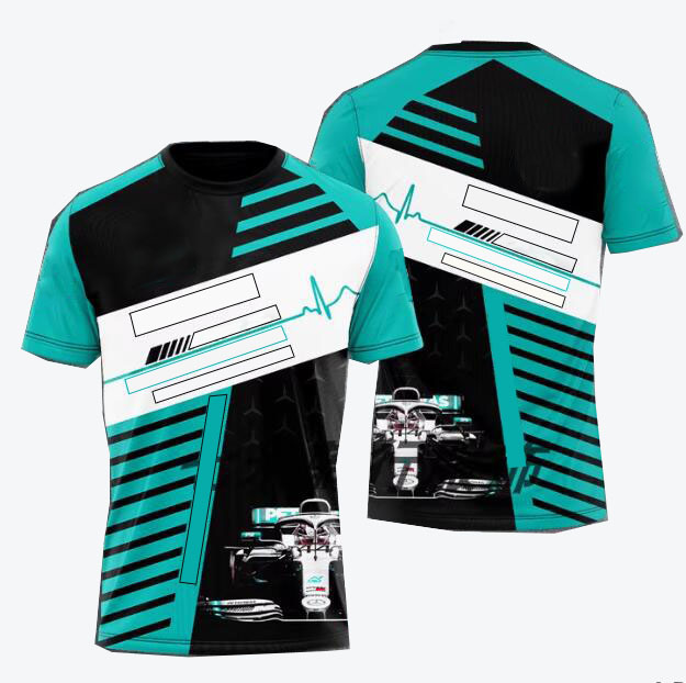 2025Breathable New F1 Formula One T-shirt Featuring Round Collar & Easy-Customizable Shorts