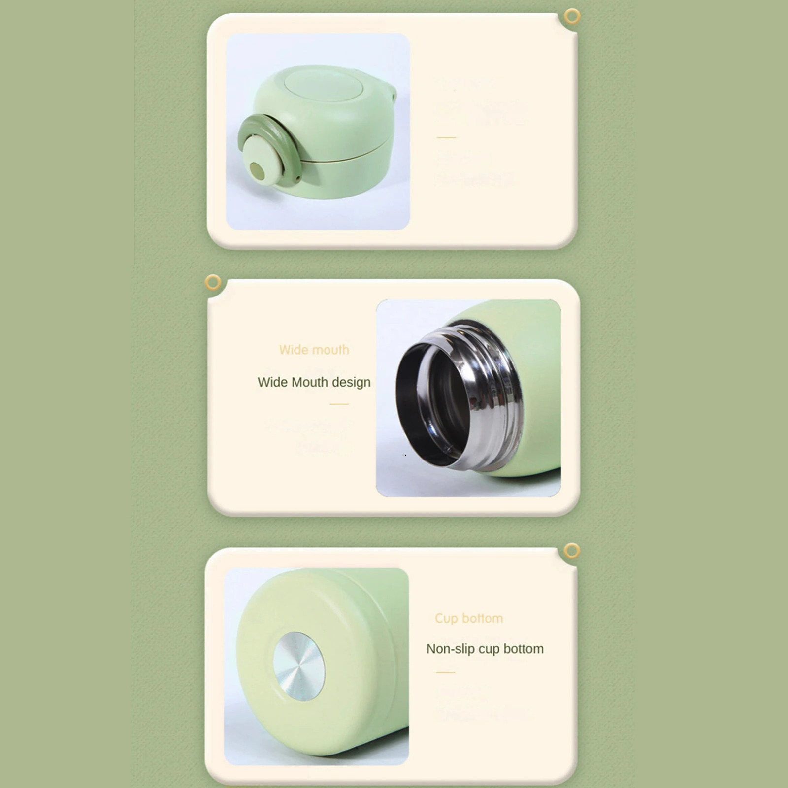 stampup Mini Thermos 200ml350ml Cup Stainless Steel Portable Pocket Thermal Water Bottle Outdoor Camping Drinkware 250515 W260226