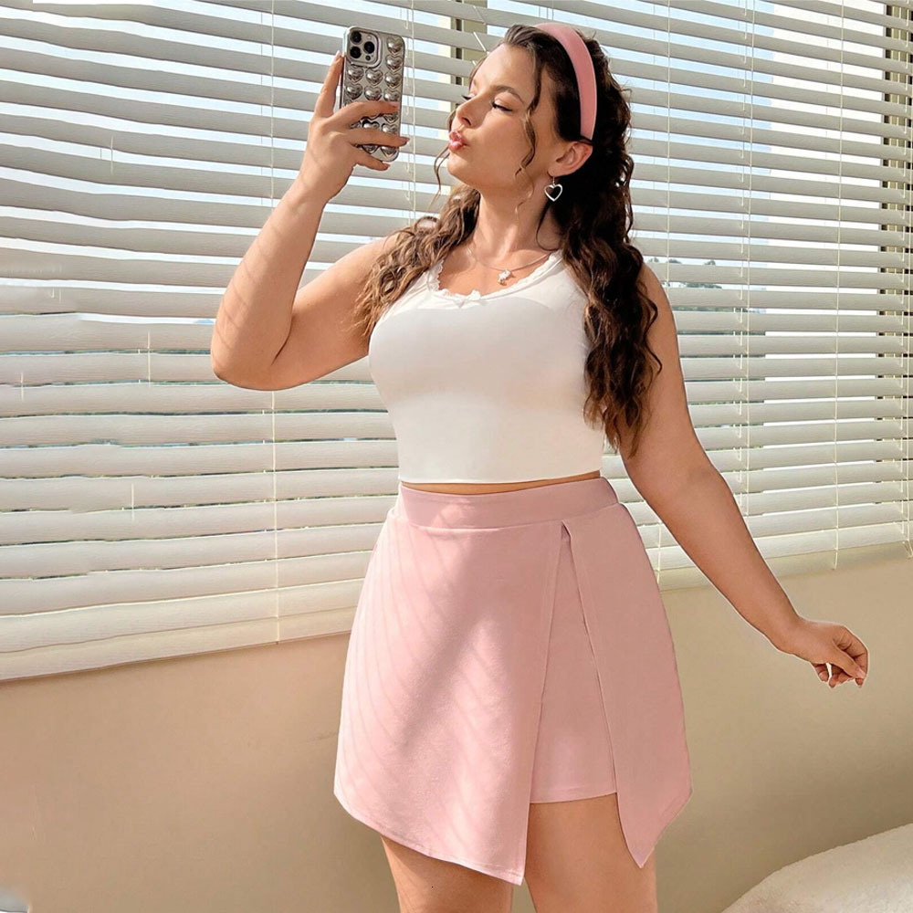 Spring New A-line Midi Skirt for Women Summer High Waist Slimming New Irregular Black Split Hip Skirt Pants