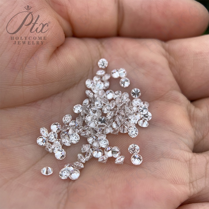 Melee 0.9-2.8mm D Color White Moissanite Lab Grown Moissanita Diamond GRA Certificate Full Sizes Loose Small Stone Wholesale Jewelry Beads Gemstone
