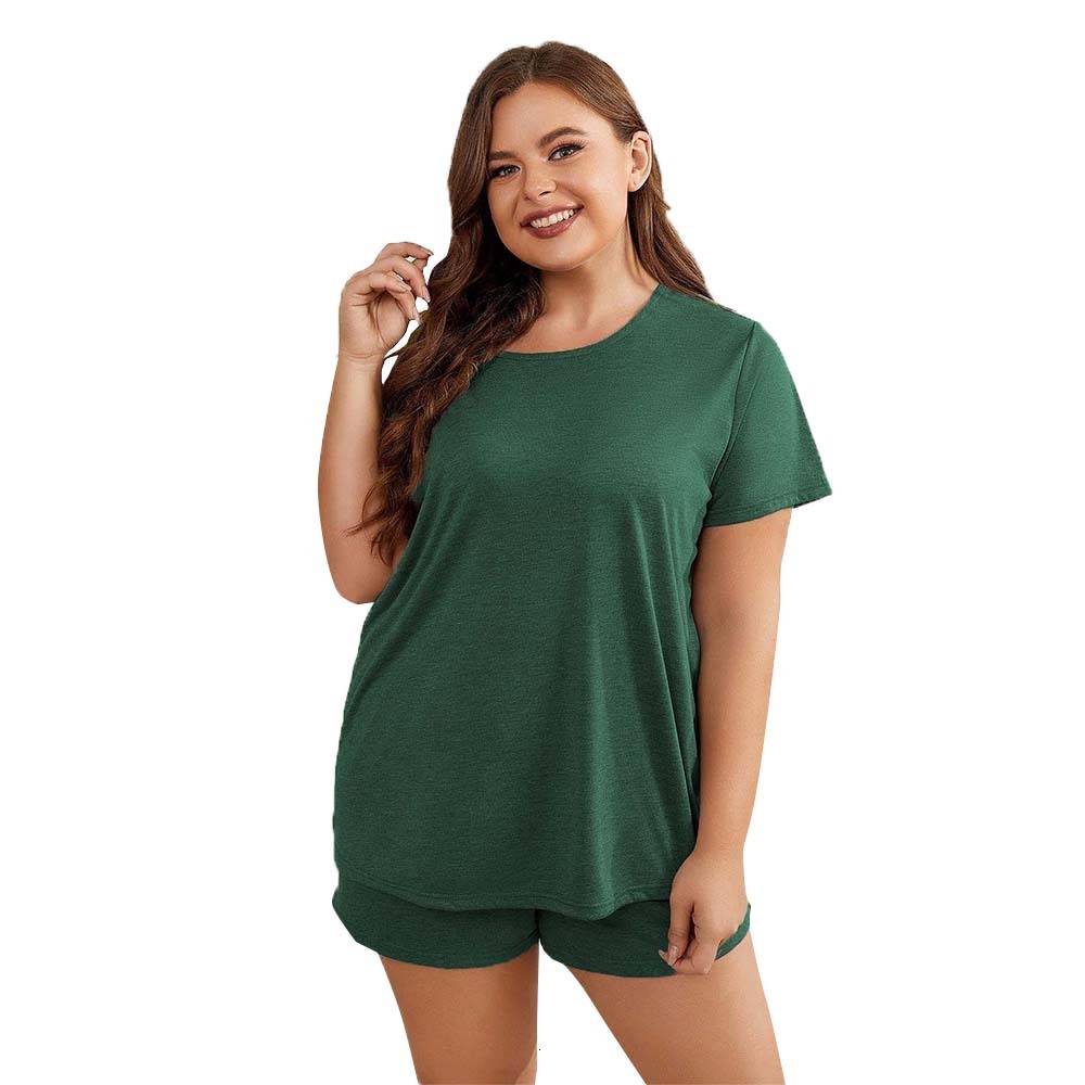 Large Womens Clothing Daily Casual Versatile Fashion Set Summer Loose and Comfortable Home Wear Two-piece Set