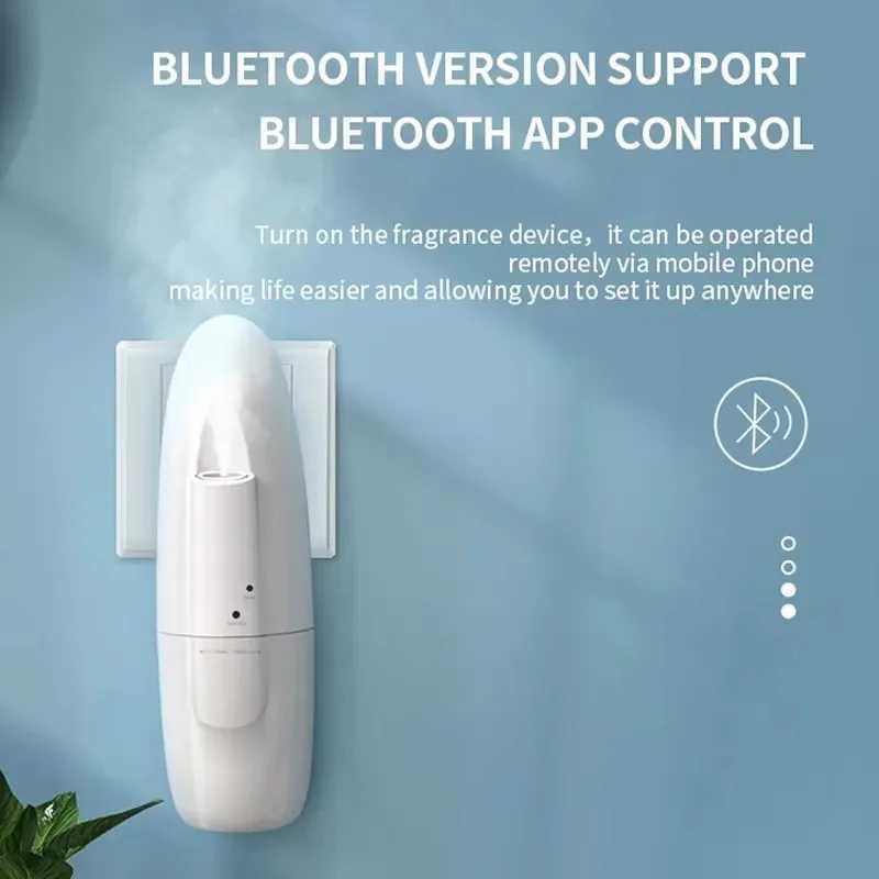 Wall Plug Essential Oil Diffuser Bluetooth Control Scent Machine Waterless Aroma Oil Diffuser Hotel Home Air Fragrance Diffuser W250516