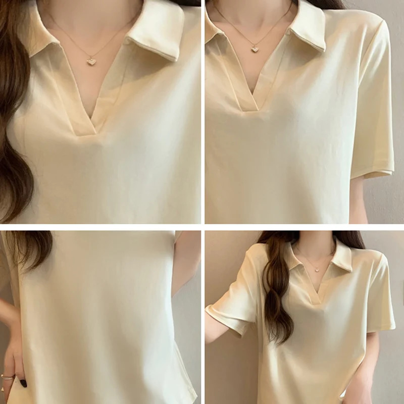 Plus Size Tshirt Women 2024 Summer Fashionable Solid Color 100 Cotton Loose Large Tops 250514