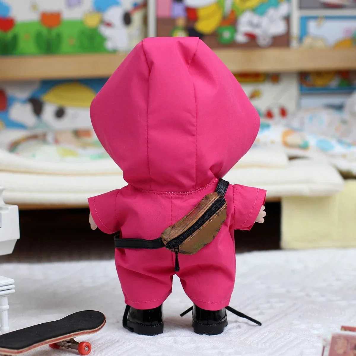 17cm Labubu Cloth Clothes Assault Suit V1 V2 V3 Outfit Korean and Slish Clothing Set for Plush Toy Doll Accessories Free shipping