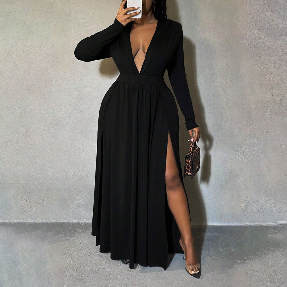 2025 Spring/summer New Plus Size Womens Clothing High-end and Socialite Style Dress Hanging and Split Long Skirt