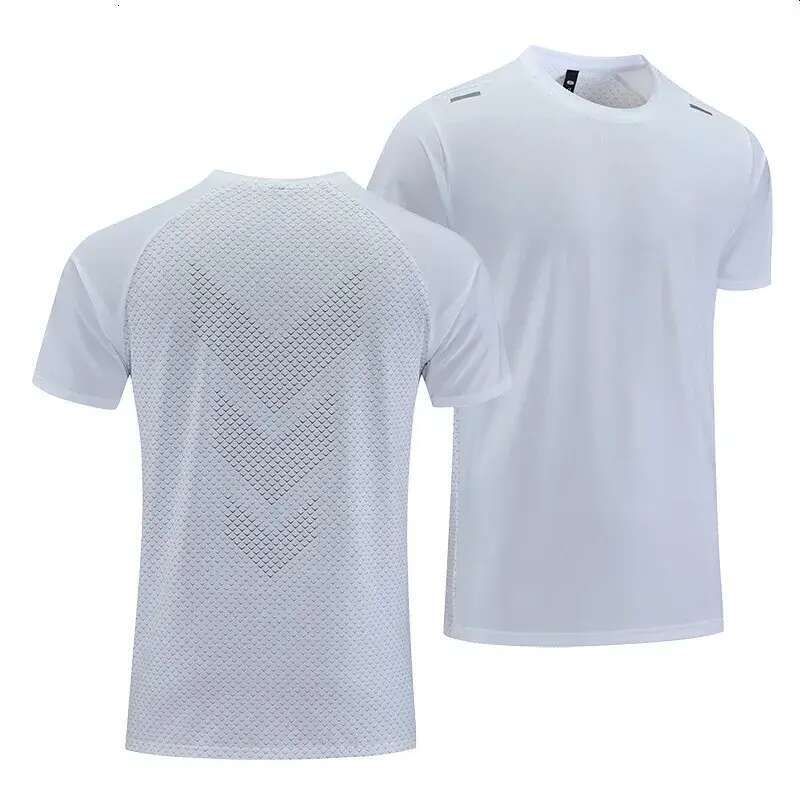 Quick Drying Mens Running Tshirt Fiess Sports T Shirt Gym Training Tees Breathable Jogging Casual Sportswear Unisex Tops 240816 designer bag