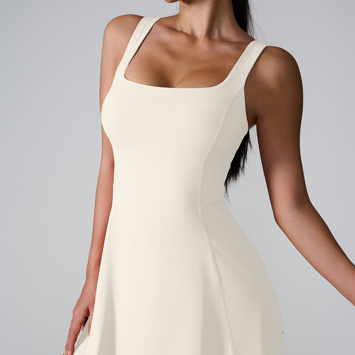 2025--Women Quick Drying Sports Dress Sexy Joker Running Fitness Skirt with Skirt and Chest Pad To Prevent Exposure