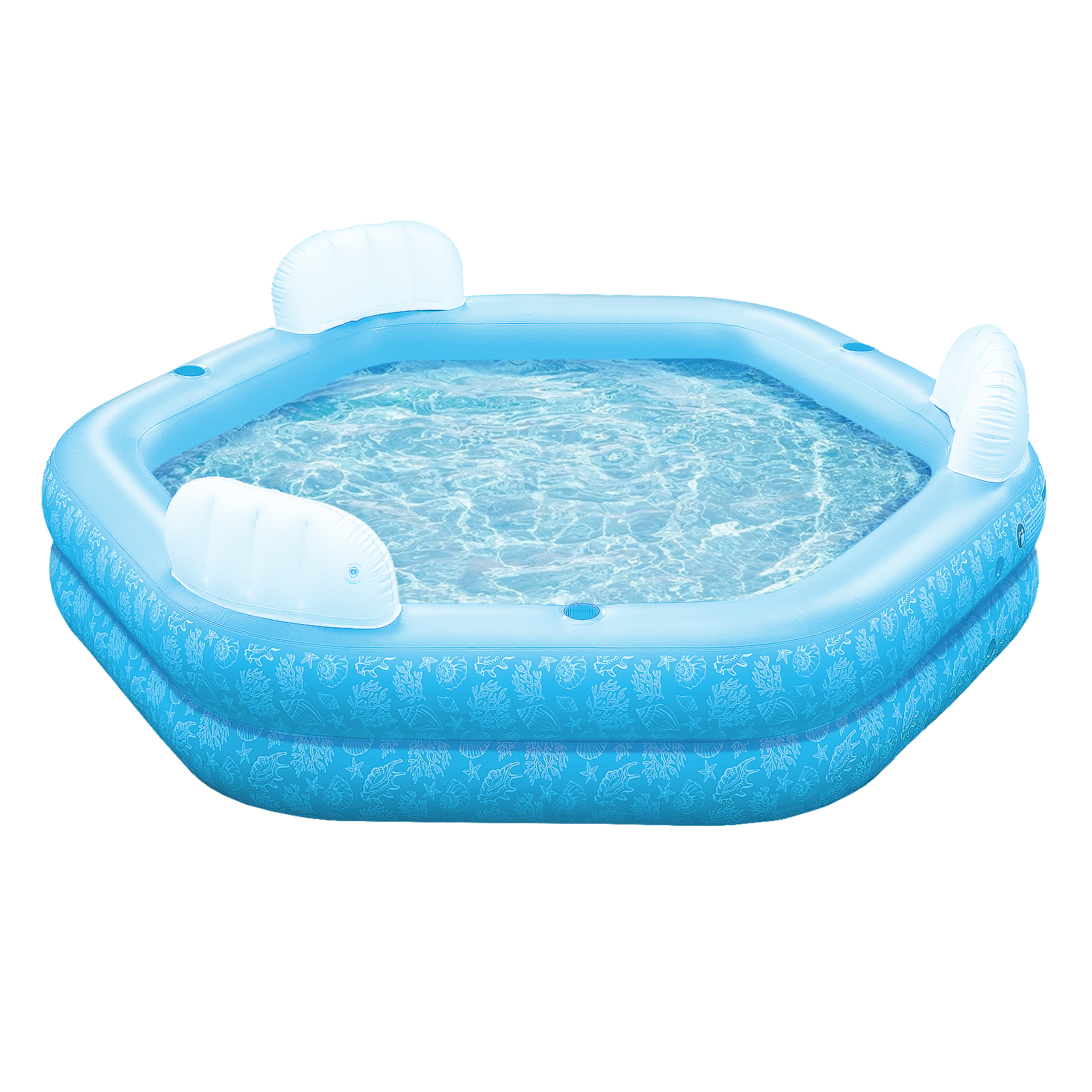 Durable Kids' Water Play Area: Reusable Blow-Up Pool For Fun at Home & Garden