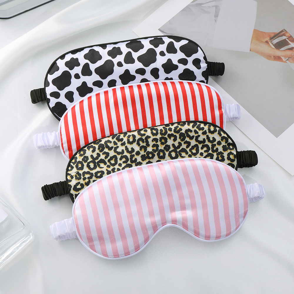Relaxation Simulated Silk Sleep Shade with Durable Fabric & Cute Cow Pattern