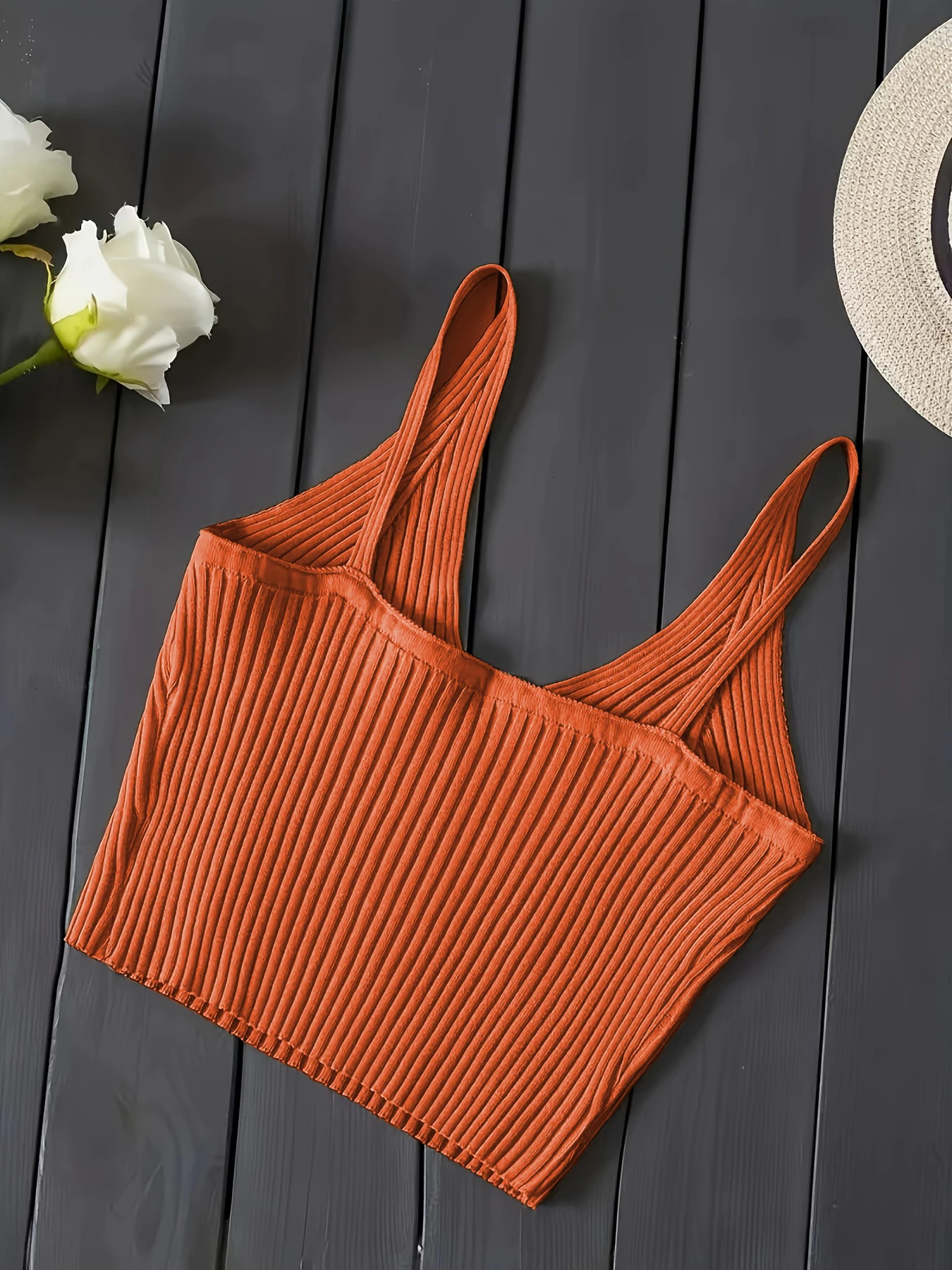 Sexy Crop Tops Knit Halter Tank Top Women Summer Camis Backless Camisole Fashion Ribbed Tube Female Sleeveless Cropped Vest 250506