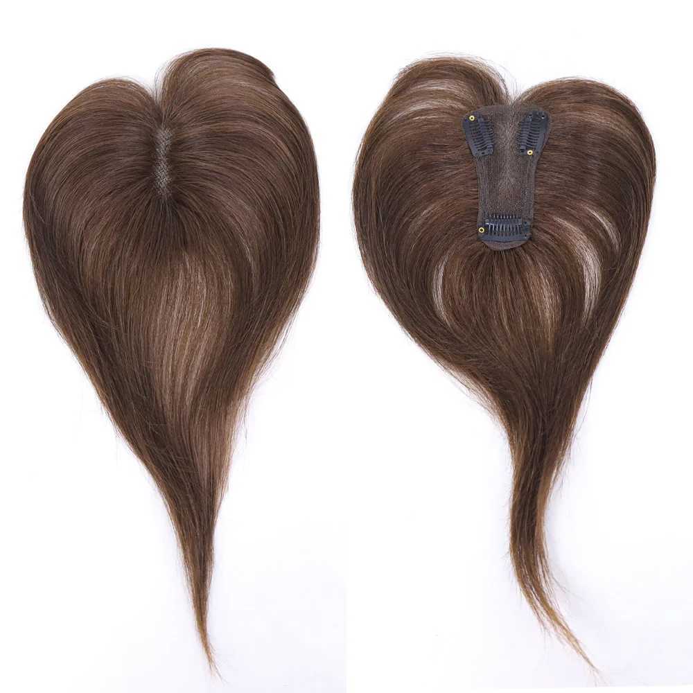 3D Bangs Human Hair Invisible Seamless French Wispy Air Bangs Brown Overhead Fringe with Temples Hairpiece for Women Topper R250516