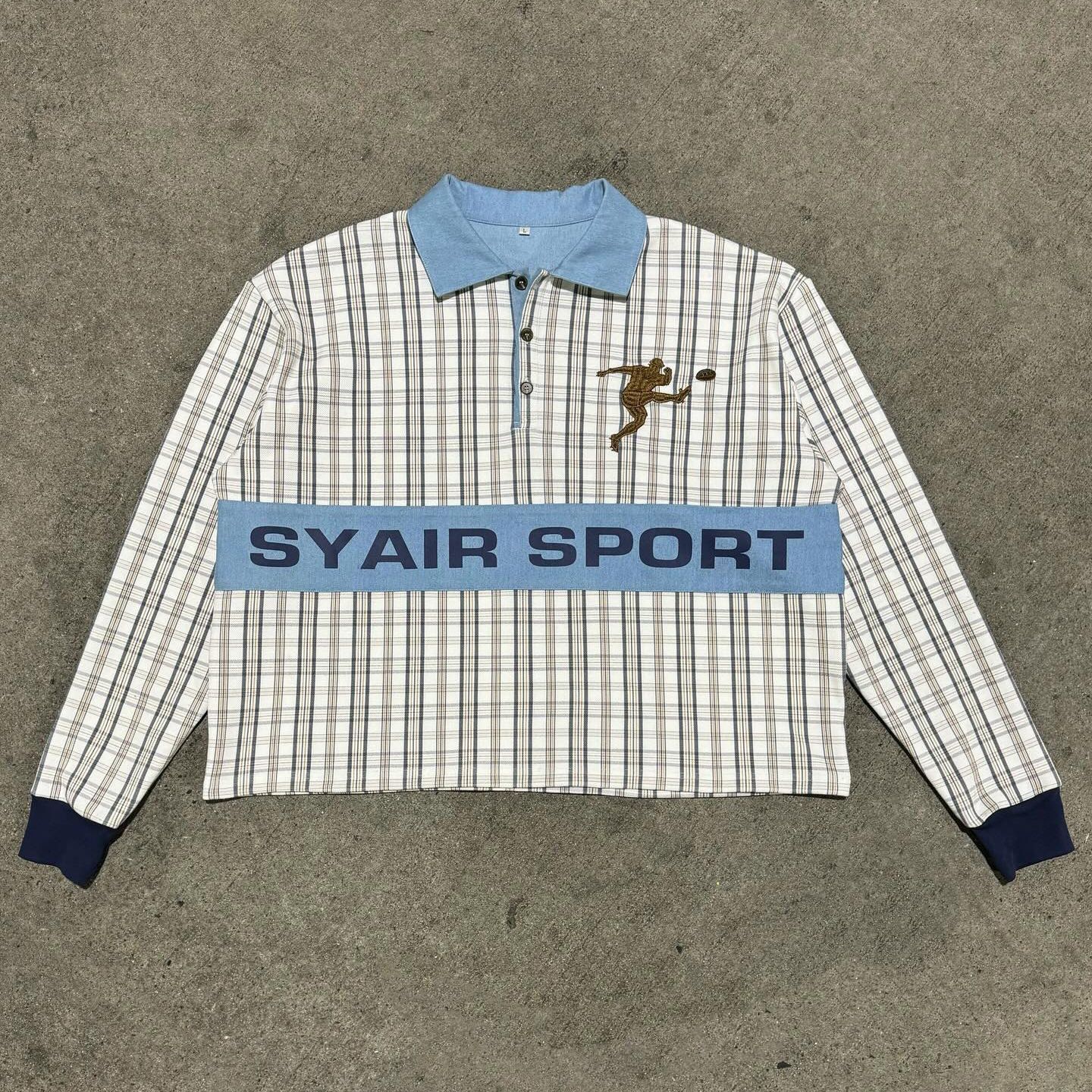Street Fashion Cute Letters Dopamine Element Polo Shirt Mens Loose Sports Top Shopping Clothing Exterior Long Sleeves 250403