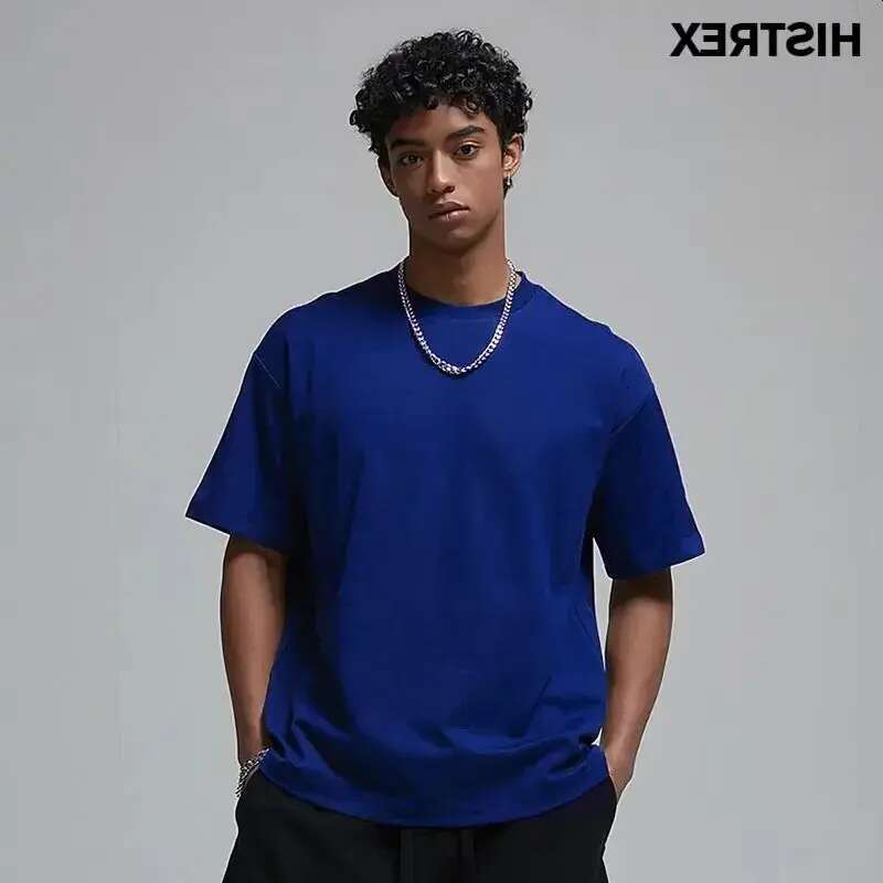 100 Heavy Weight Cotton T shirt For Men WomenShort Sleeve Plain TopsSolid Oversized Tee ShirtsQuality Clothing 88oz 250gsm y240815 designer bag