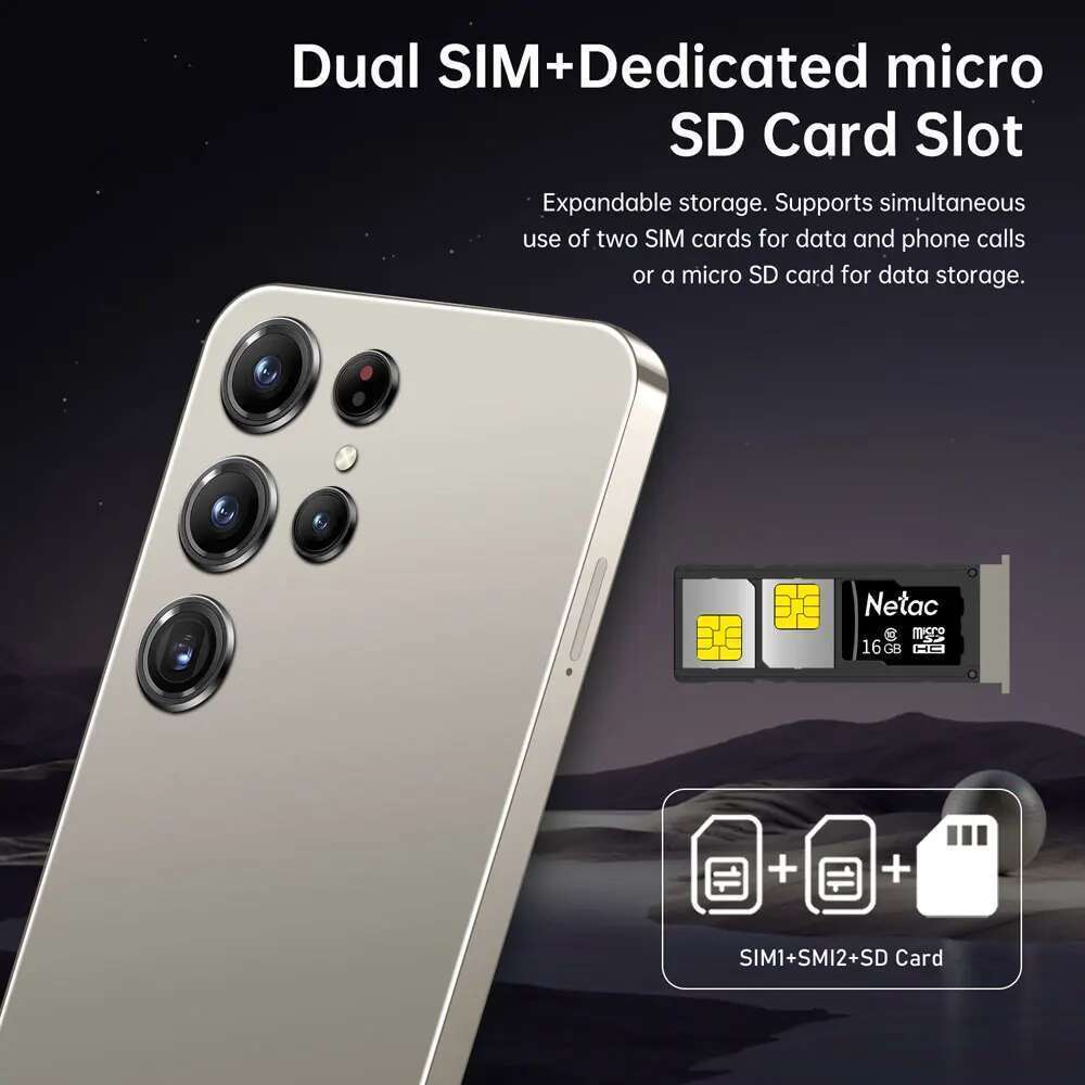 2025 Cellphones S24 Ultra Original 5G Smartphone 7.3Hd Android 14 Cell Phone 7800Mah Global Version Snapdragon 8 Gen 3 Mobile Phones