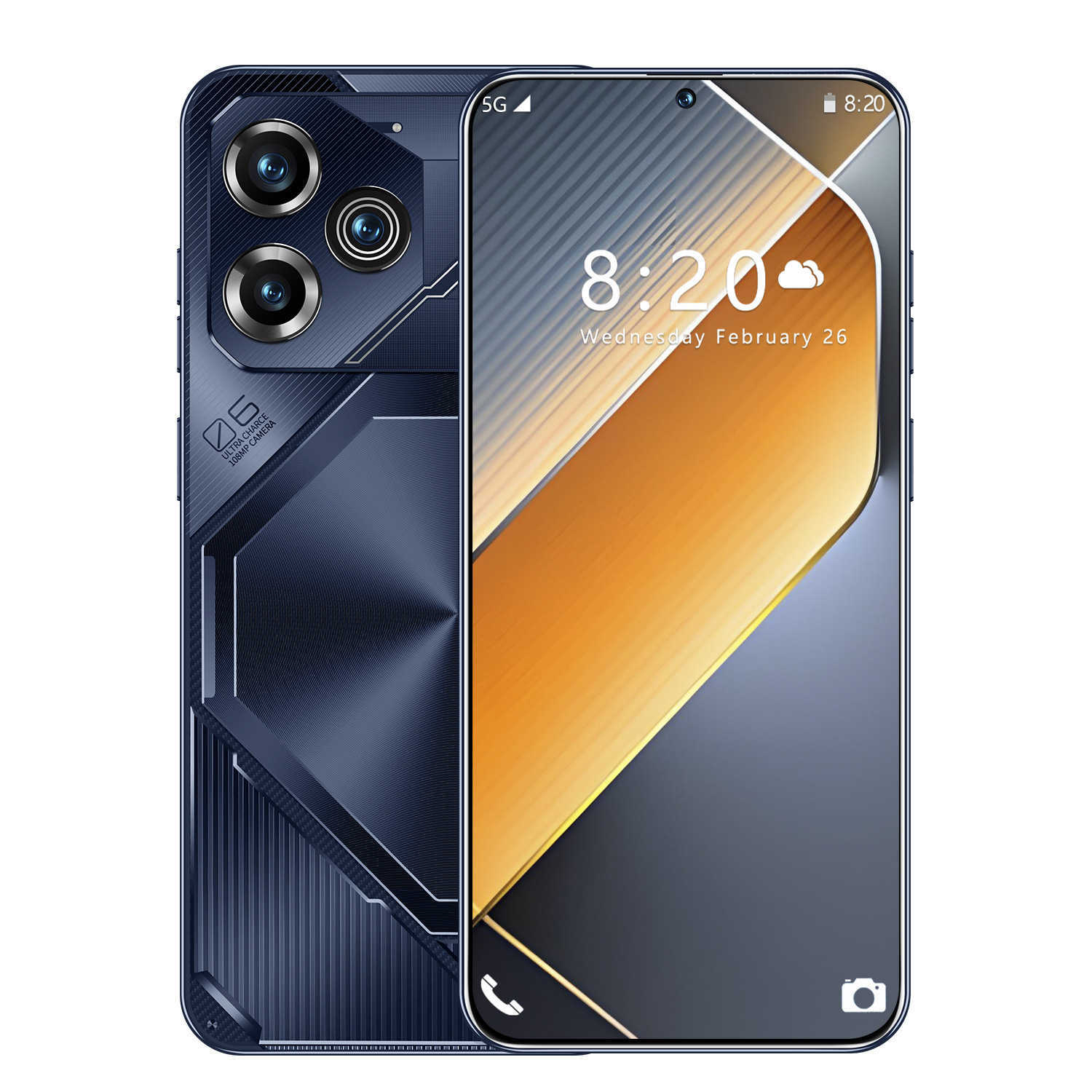 Hot selling Pova6 Pro phone 16+1T Android 8.1 perforated screen cheap smartphone R250516