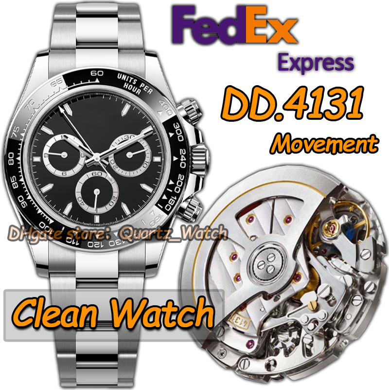 Mens Watches Men Designer Watch Top Luxury Quality Super Clean Factory Watch 40MM Automatic Chronograph Cal.4131 Movement Sapphire Glass Diving 100M Watch With box