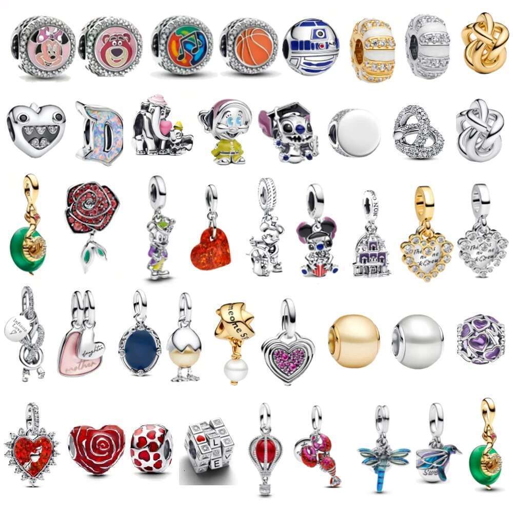 2025 New Mother's Day 925 Sterling silver heart Charms Fit S925 Snake Bracelet For DIY Jewelry Women Gifts
