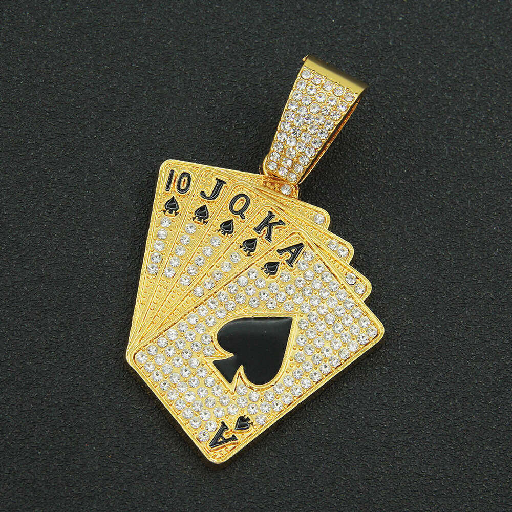 Personalized Playing Card Pendant Necklace Accessories Hanger Hip Hop Rap Street Dance Cool Punk Neckchain cool