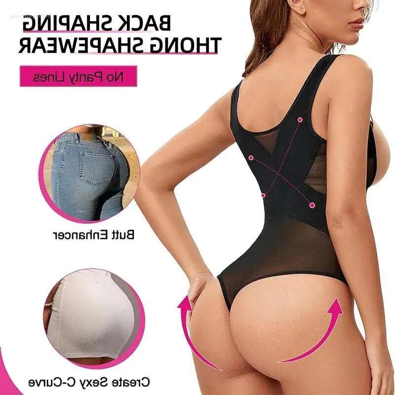Women's Shapers Womens Shapewear Bodysuit Thong Tummy Control BuLifter Body Shaper Seamless Waist Trainer Corset X-shaped Stoh Girdles designer b